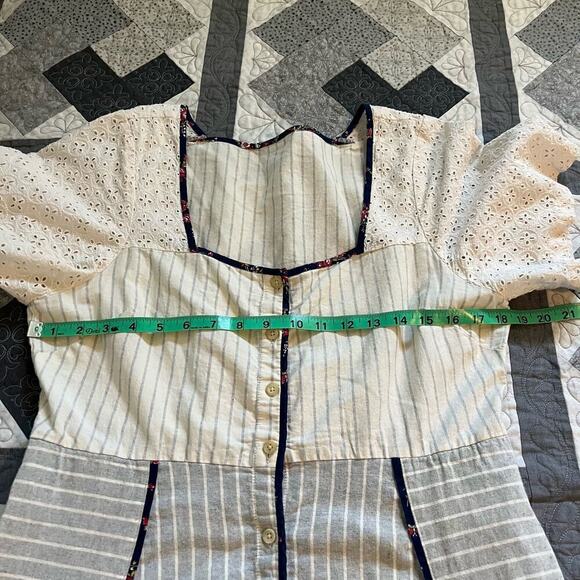 Madewell x The New Denim Project® Patchwork Square-Neck Dress medium - Picture 10 of 12